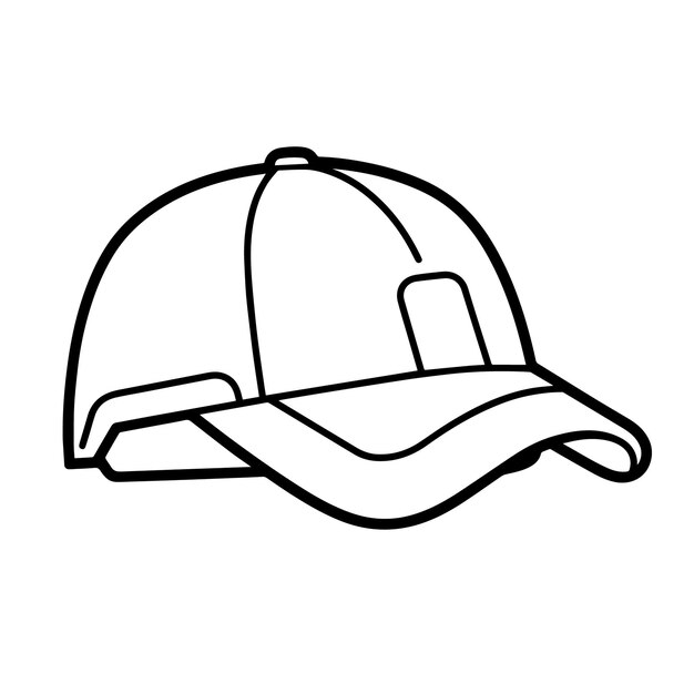 Vector simplistic vector outline of a baseball caps icon for versatile usage