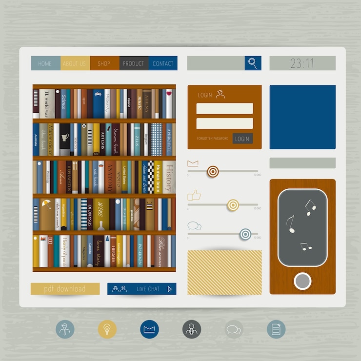 Vector simply flat web page.