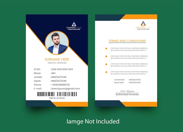 Simply Office ID card Design Template And Modern Design Template