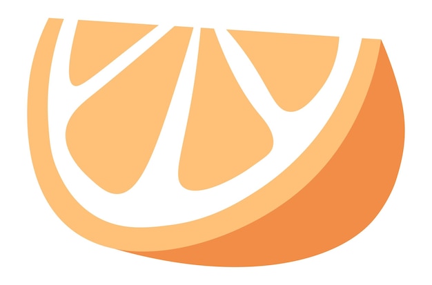 Vector sinaasappel- of grapefruitschijfje snack en eten