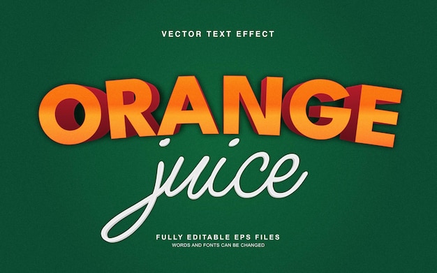 Sinaasappelsap bewerkbaar teksteffect