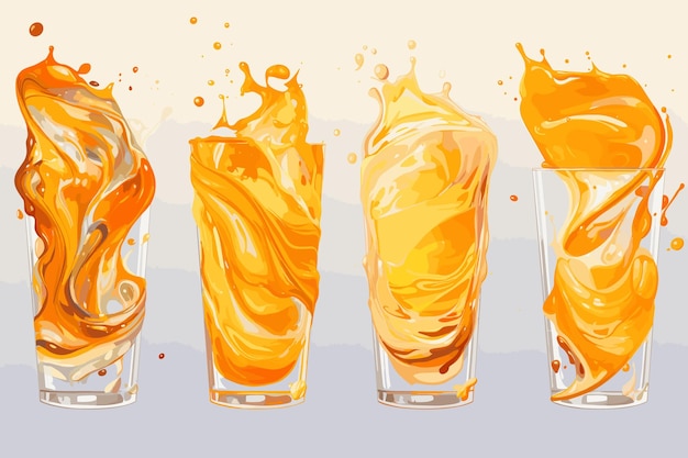 sinaasappelsap splash geïsoleerd op een witte achtergrond