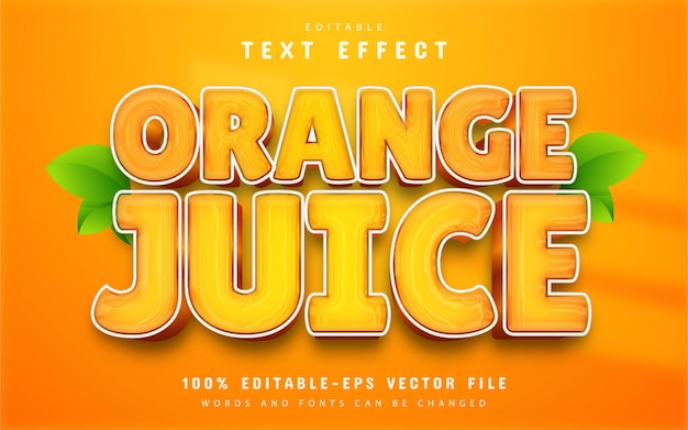 Sinaasappelsap teksteffect bewerkbaar