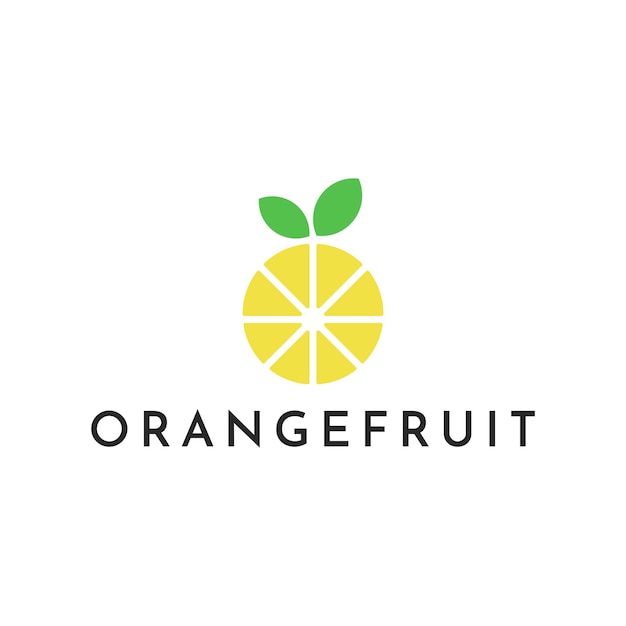 Sinaasappelschijfje fruit logo ontwerp