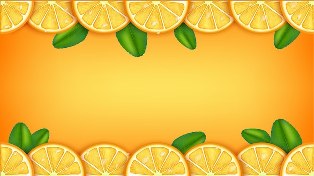 Sinaasappelschijfje fruitschijfje rond er is een spatie om tekst in te voeren