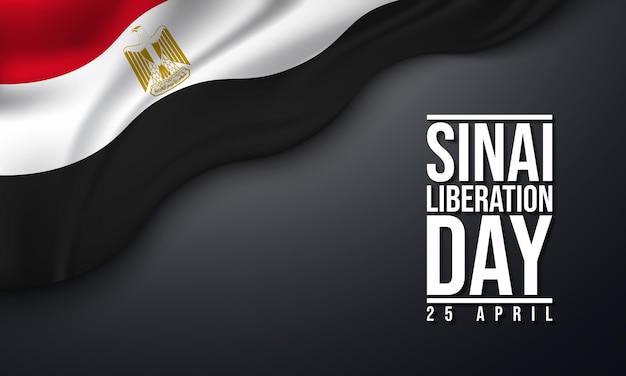 Sinai Liberation Day Background Design Vector Illustration