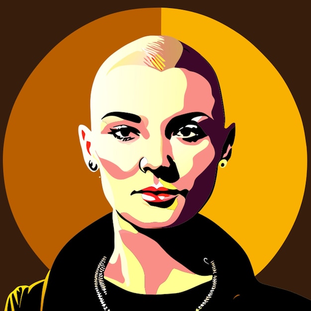 Vector sinead oconnor vector illustration