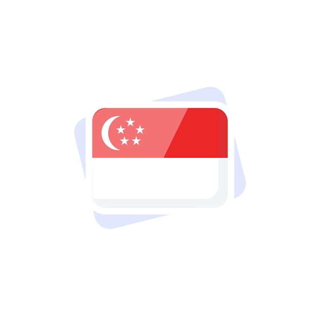 Vector singapore flag icon and illustrationn