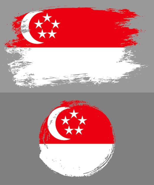 ベクトル シンガポールの旗のベクトル図