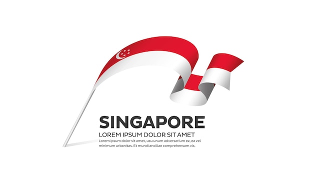 Vettore di bandiera di singapore