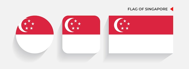 Singapore gerangschikt in ronde vierkante en rechthoekige vormen