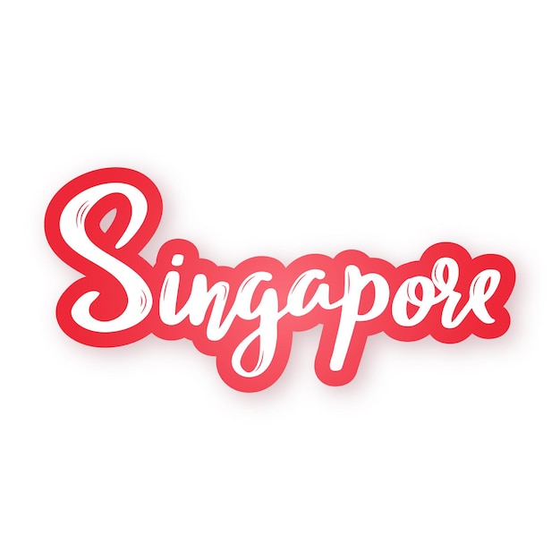 Singapore nome scritto a mano della capitale di singapore