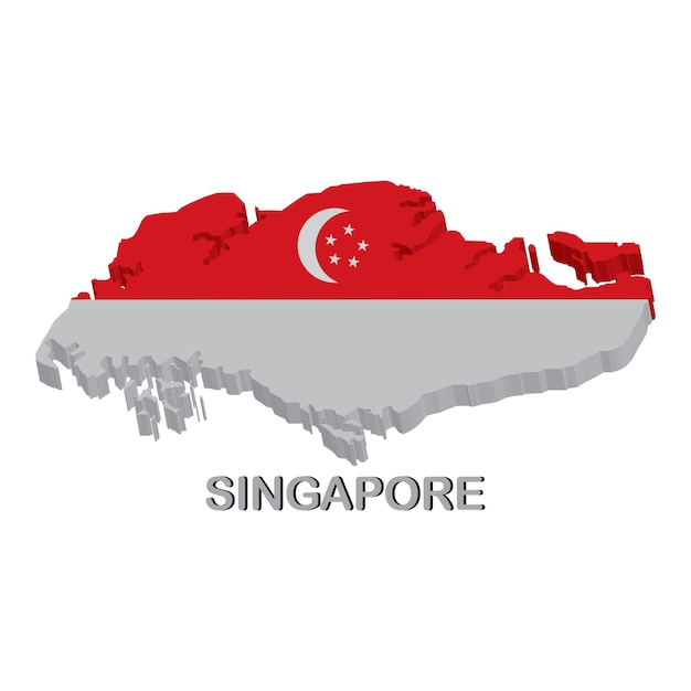 Singapore map icon vector illustration symbol design