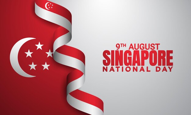 Vettore progettazione del fondo di festa nazionale di singapore