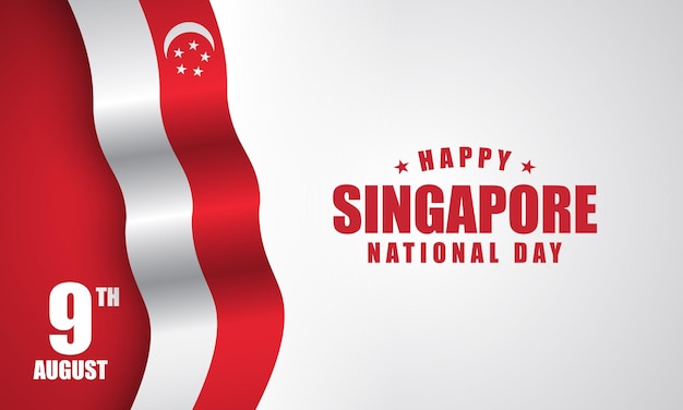 Vector singapore national day background design