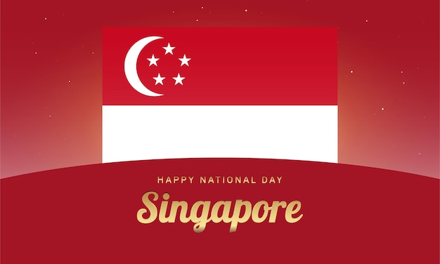 Singapore National Day Background Good for Banner or Greeting Card