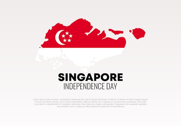 Singapore onafhankelijkheidsdag achtergrond banner poster voor nationale viering op 9 augustus