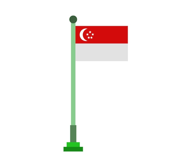 Vector singaporean flag