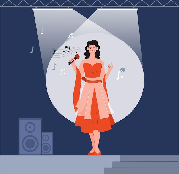 singer on scene