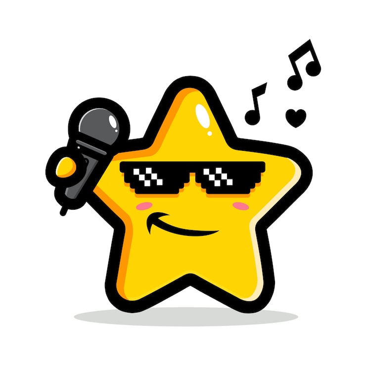 Vector 가수 스타 캐릭터