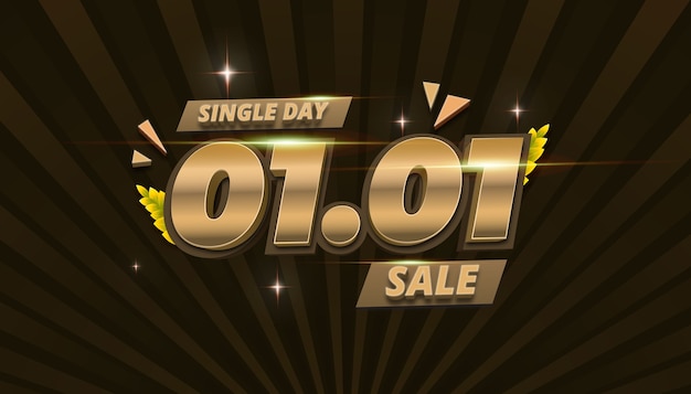 Singgle day speciale aanbieding verkoop banner