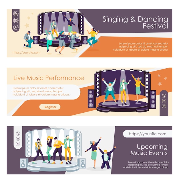 Singing and dancing festival landing page