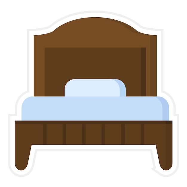 Single Bed Room icon vector image Can be used for Hotel Management