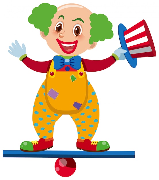 Single character of clown 