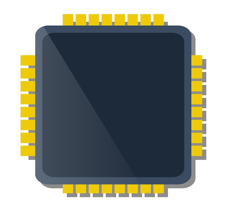 Vector single chip device of technology electronic microchip microcircuit