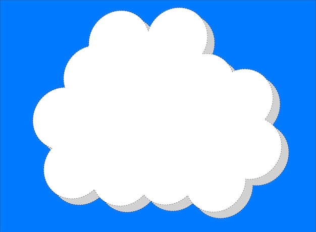 Single cloud vector illustration