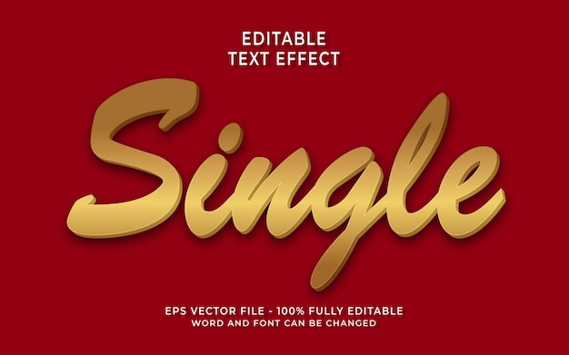 Single Editable Text Effect