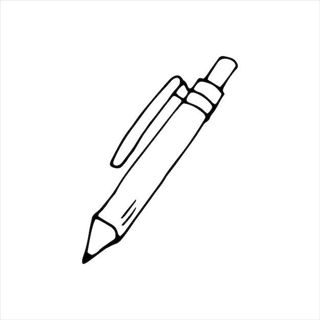 Premium Vector  Single element of pen in doodle business set. hand drawn  vector illustration for cards, posters, stickers and professional design.