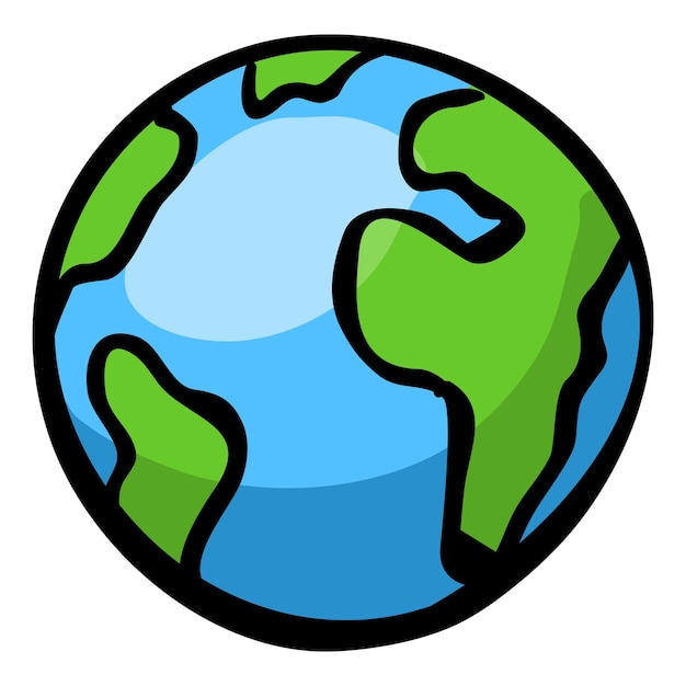 Single Globe Doodle Icon