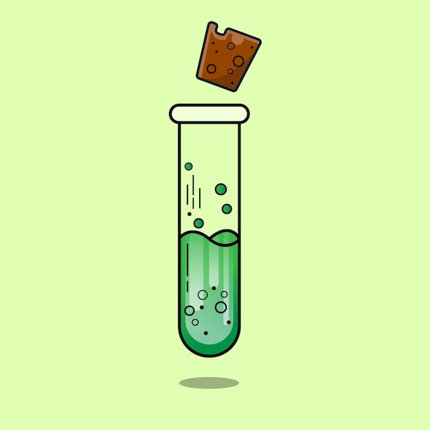 Single Green Test Tube