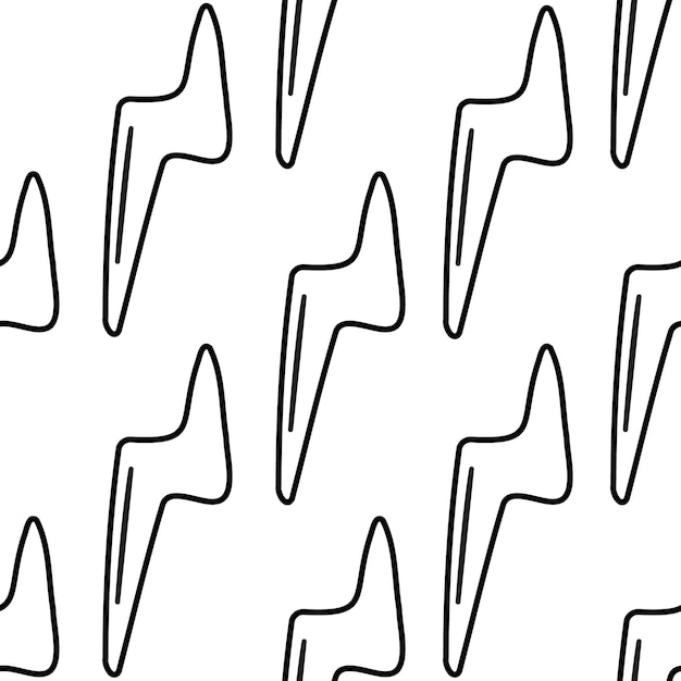 single hand drawn element of lightnings pattern. elements for greeting cards, posters, stickers