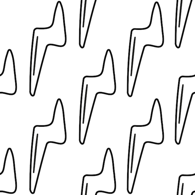 Single hand drawn element of lightnings pattern. Elements for greeting cards, posters, stickers