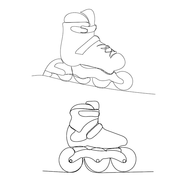 Single line drawing of rollers