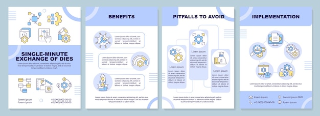 Single minute exchange of dies blue brochure template