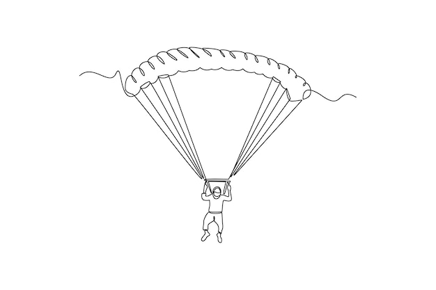 Единый рисунок одной линии Армейские ВВС и Военно-морской флот Военная концепция Непрерывный рисунок линии графическая векторная иллюстрация