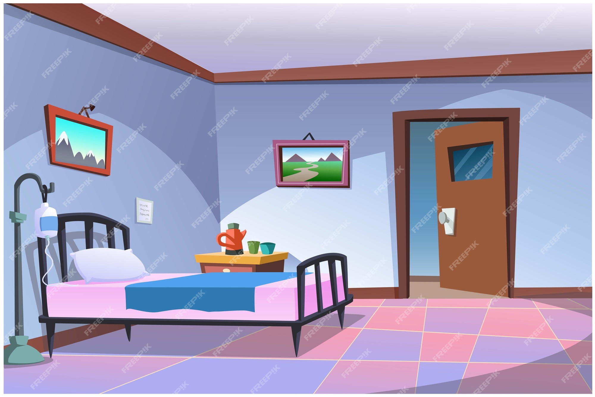 Bedroom Cartoon Room Images - Free Download on Freepik
