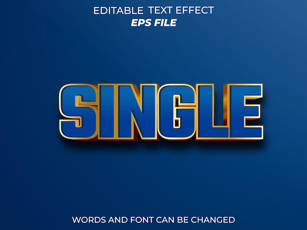 single text effect font bewerkbare typografie 3d tekst vector sjabloon
