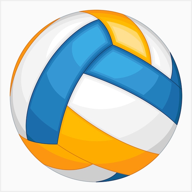 single volleyball ball vector illustration