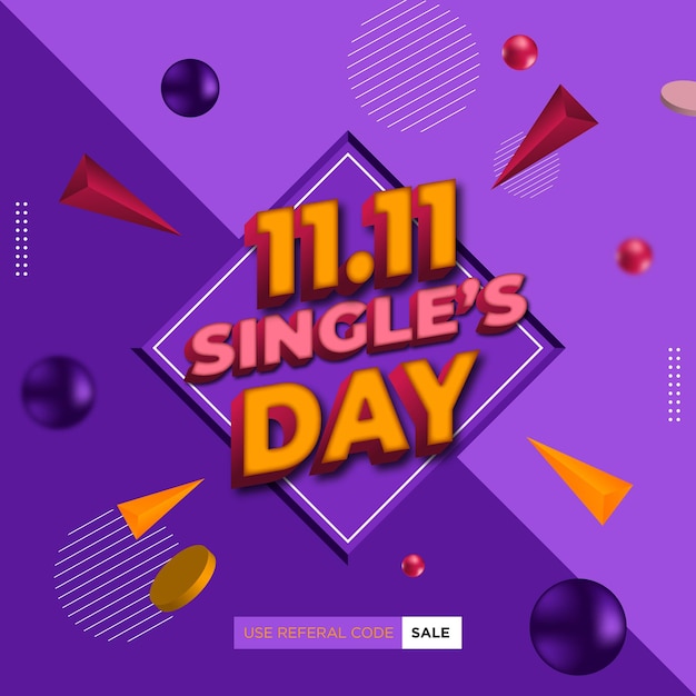 Singles day 1111 social media bericht