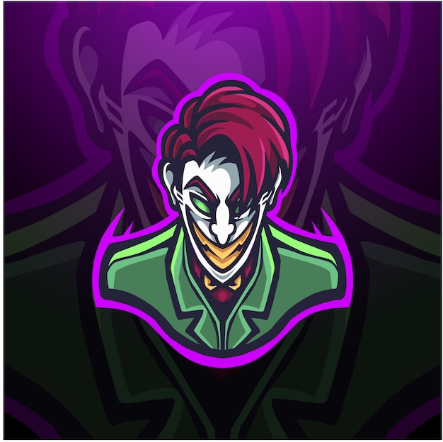 Vector sinister clown illustration