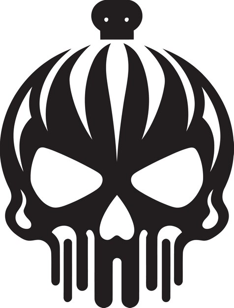 Vector sinister skull graphic intriguing vector icon deaths grin vector spooky skull symbol