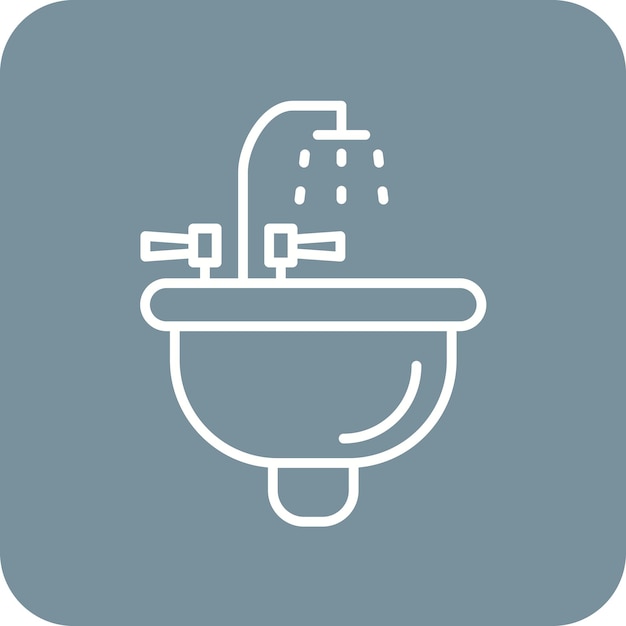 Vector sink icon vector image can be used for hygiene routine