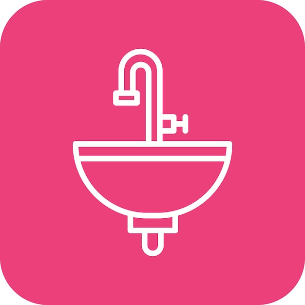 Sink vector icon Can be used for Interior iconset