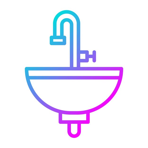 Sink vector icon Can be used for Interior iconset