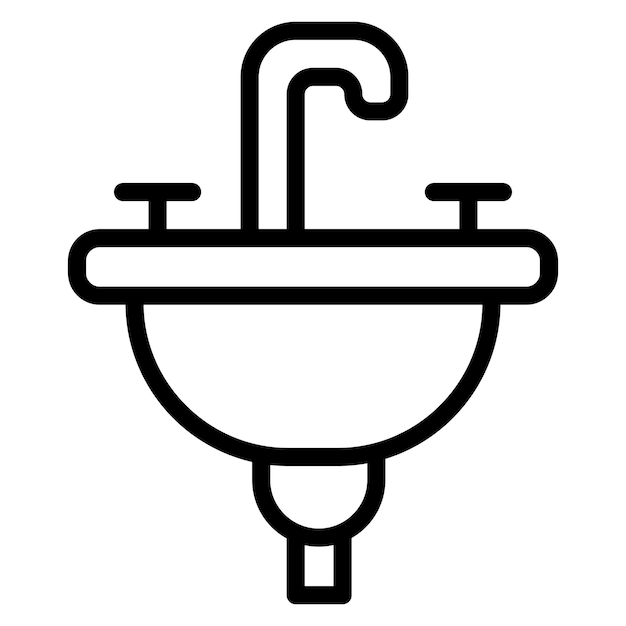 Sink vector icon illustration of Dental Care iconset