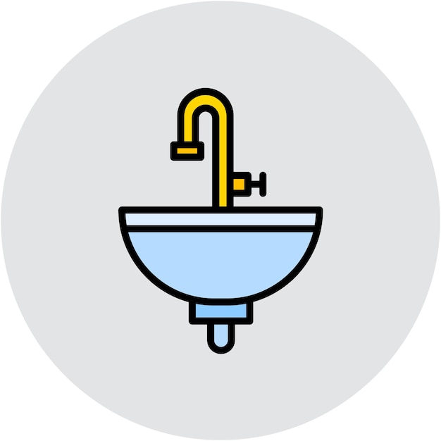 Sink Vector Illustration Style